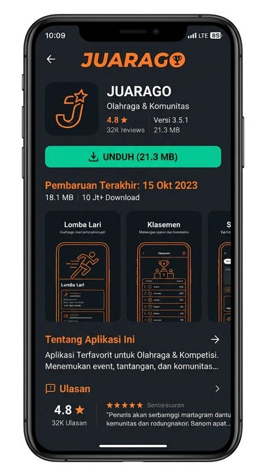 Tampilan halaman APK juarago